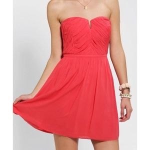 UO Coral Strapless Dress, size S